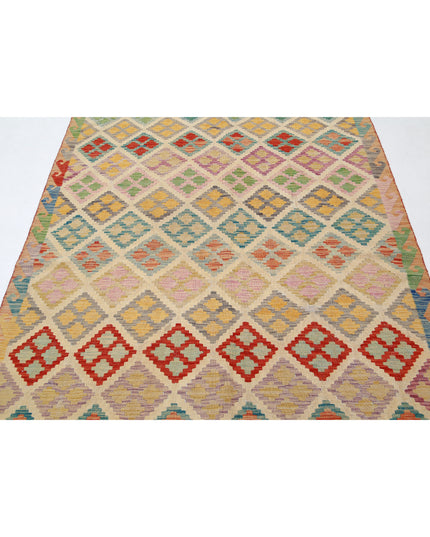Maimana Kilim 5' 4" X 7' 11" Hand Knotted Wool Kilim 5' 4" X 7' 11" (162 X 241) / Multi / Wool