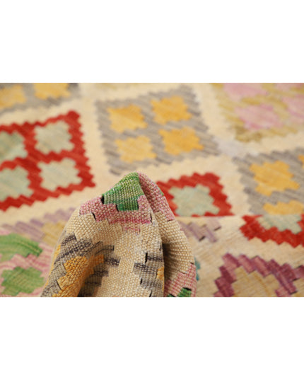 Maimana Kilim 5' 4" X 7' 11" Hand Knotted Wool Kilim 5' 4" X 7' 11" (162 X 241) / Multi / Wool