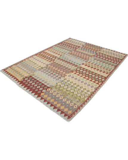 Maimana Kilim 5' 8" X 7' 8" Hand Knotted Wool Kilim 5' 8" X 7' 8" (173 X 234) / Multi / Wool