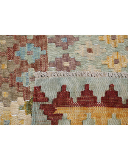 Maimana Kilim 5' 8" X 7' 8" Hand Knotted Wool Kilim 5' 8" X 7' 8" (173 X 234) / Multi / Wool
