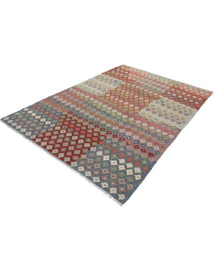 Maimana Kilim 5' 6" X 7' 10" Hand Knotted Wool Kilim 5' 6" X 7' 10" (168 X 239) / Multi / Wool