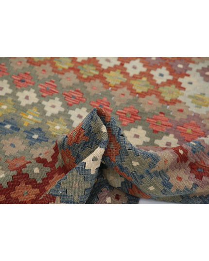 Maimana Kilim 5' 6" X 7' 10" Hand Knotted Wool Kilim 5' 6" X 7' 10" (168 X 239) / Multi / Wool