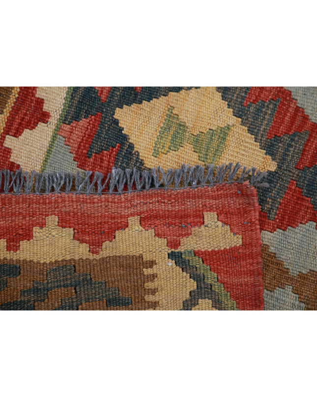 Maimana Kilim 5' 6" X 7' 8" Hand Knotted Wool Kilim 5' 6" X 7' 8" (168 X 234) / Ivory / Wool