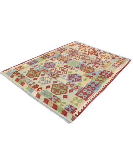 Maimana Kilim 5' 8" X 7' 9" Hand Knotted Wool Kilim 5' 8" X 7' 9" (173 X 236) / Multi / Wool