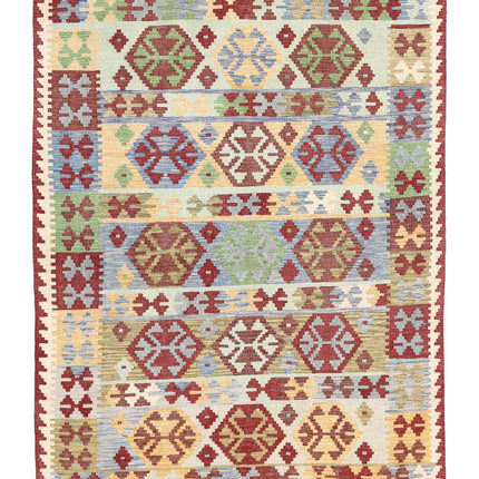 Maimana Kilim 5' 8" X 7' 9" Hand Knotted Wool Kilim 5' 8" X 7' 9" (173 X 236) / Multi / Wool