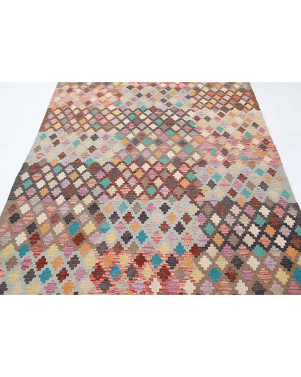 Maimana Kilim 5' 6" X 7' 8" Hand Knotted Wool Kilim 5' 6" X 7' 8" (168 X 234) / Multi / Wool