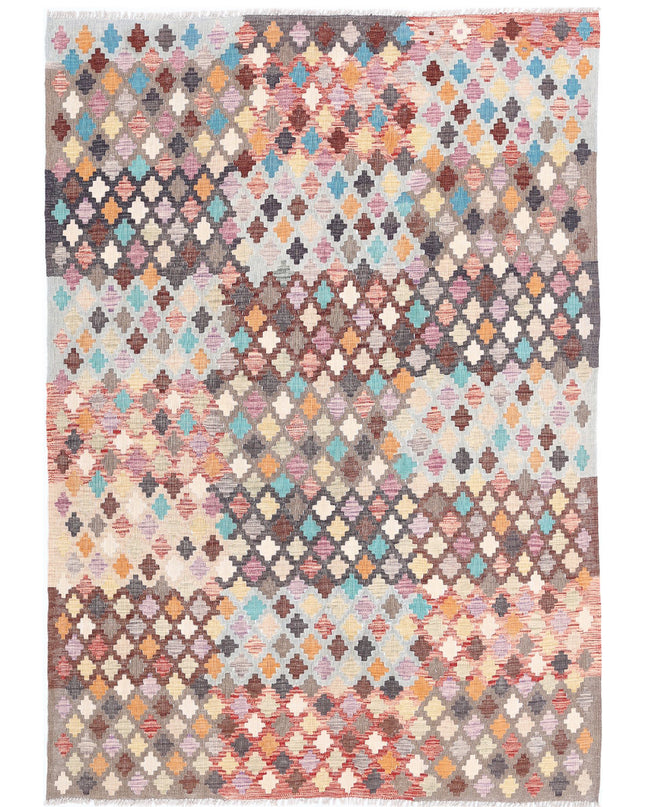 Maimana Kilim 5' 6" X 7' 8" Hand Knotted Wool Kilim 5' 6" X 7' 8" (168 X 234) / Multi / Wool