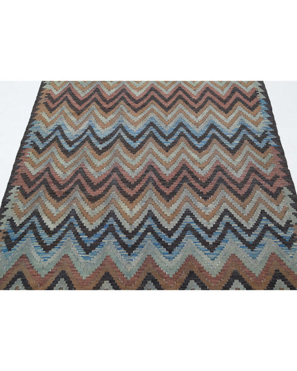 Maimana Kilim 4' 8" X 6' 6" Hand Knotted Wool Kilim 4' 8" X 6' 6" (142 X 198) / Multi / Wool