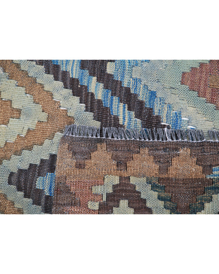 Maimana Kilim 4' 8" X 6' 6" Hand Knotted Wool Kilim 4' 8" X 6' 6" (142 X 198) / Multi / Wool