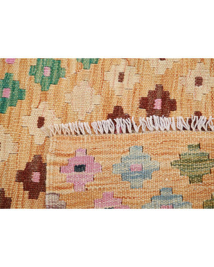 Maimana Kilim 4' 10" X 6' 4" Hand Knotted Wool Kilim 4' 10" X 6' 4" (147 X 193) / Multi / Wool