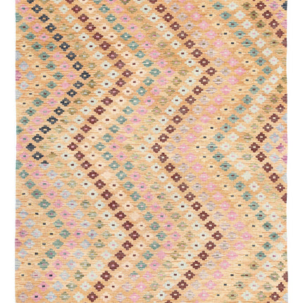 Maimana Kilim 4' 10" X 6' 4" Hand Knotted Wool Kilim 4' 10" X 6' 4" (147 X 193) / Multi / Wool