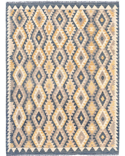 Maimana Kilim 4' 10" X 6' 8" Hand Knotted Wool Kilim 4' 10" X 6' 8" (147 X 203) / Multi / Wool