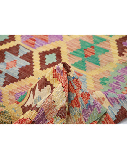 Maimana Kilim 4' 9" X 6' 5" Hand Knotted Wool Kilim 4' 9" X 6' 5" (145 X 196) / Multi / Wool