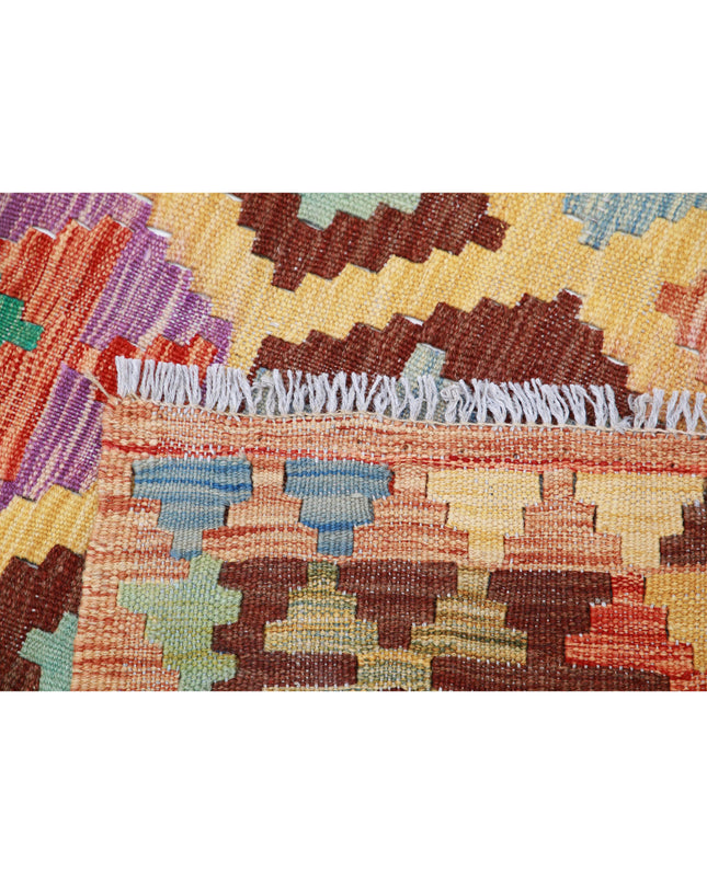 Maimana Kilim 4' 9" X 6' 5" Hand Knotted Wool Kilim 4' 9" X 6' 5" (145 X 196) / Multi / Wool