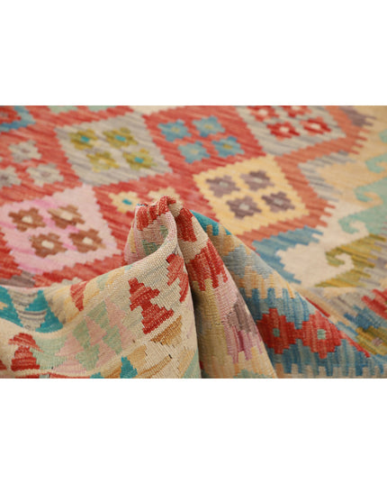 Maimana Kilim 4' 11" X 6' 7" Hand Knotted Wool Kilim 4' 11" X 6' 7" (150 X 201) / Multi / Wool
