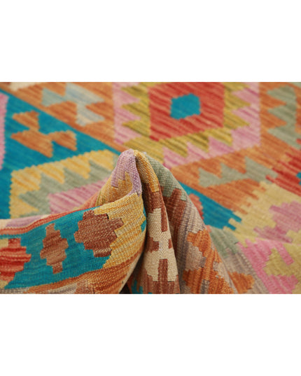Maimana Kilim 4' 10" X 6' 6" Hand Knotted Wool Kilim 4' 10" X 6' 6" (147 X 198) / Multi / Wool