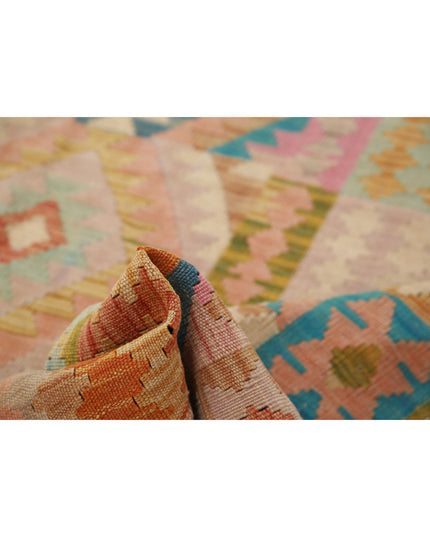 Maimana Kilim 5' 2" X 6' 4" Hand Knotted Wool Kilim 5' 2" X 6' 4" (158 X 193) / Multi / Wool