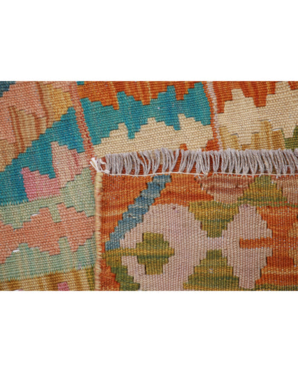 Maimana Kilim 5' 2" X 6' 4" Hand Knotted Wool Kilim 5' 2" X 6' 4" (158 X 193) / Multi / Wool
