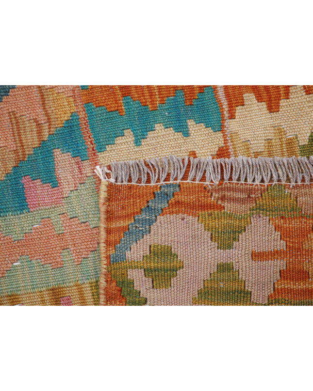 Maimana Kilim 5' 2" X 6' 4" Hand Knotted Wool Kilim 5' 2" X 6' 4" (158 X 193) / Multi / Wool