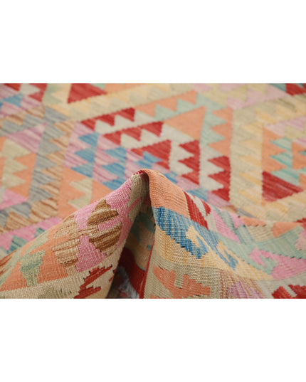 Maimana Kilim 4' 9" X 6' 6" Hand Knotted Wool Kilim 4' 9" X 6' 6" (145 X 198) / Multi / Wool