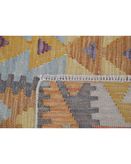 Maimana Kilim 4' 2" X 5' 11" Hand Knotted Wool Kilim 4' 2" X 5' 11" (127 X 180) / Multi / Wool