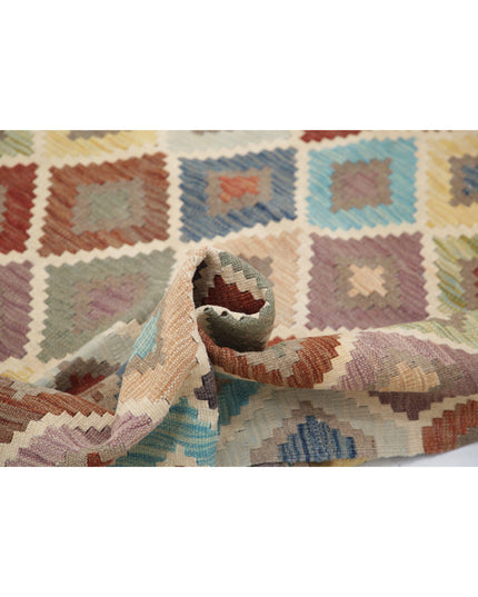 Maimana Kilim 4' 7" X 6' 9" Hand Knotted Wool Kilim 4' 7" X 6' 9" (140 X 206) / Multi / Wool