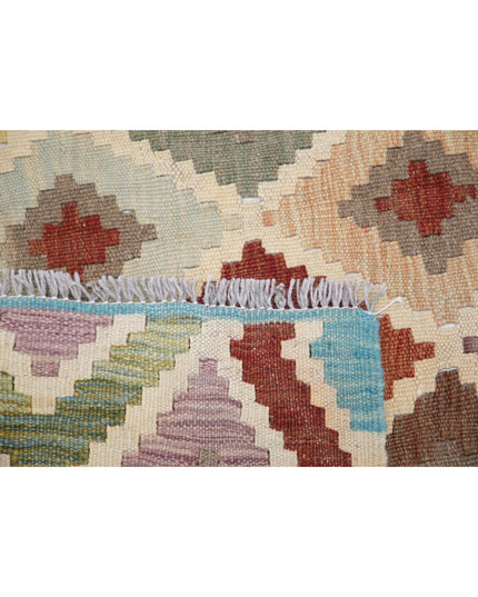 Maimana Kilim 4' 7" X 6' 9" Hand Knotted Wool Kilim 4' 7" X 6' 9" (140 X 206) / Multi / Wool