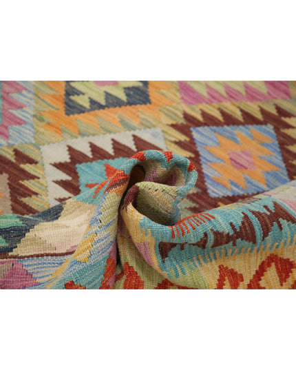 Maimana Kilim 4' 9" X 6' 6" Hand Knotted Wool Kilim 4' 9" X 6' 6" (145 X 198) / Multi / Wool