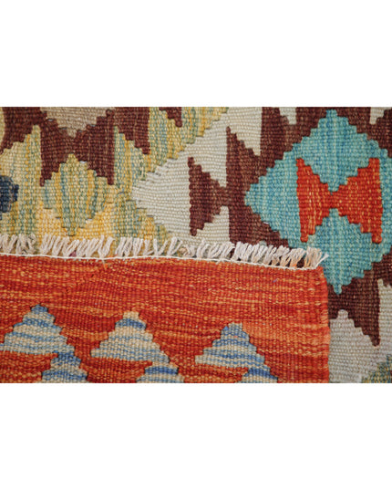 Maimana Kilim 4' 9" X 6' 6" Hand Knotted Wool Kilim 4' 9" X 6' 6" (145 X 198) / Multi / Wool