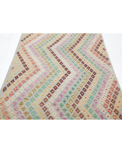 Maimana Kilim 4' 9" X 6' 5" Hand Knotted Wool Kilim 4' 9" X 6' 5" (145 X 196) / Multi / Wool