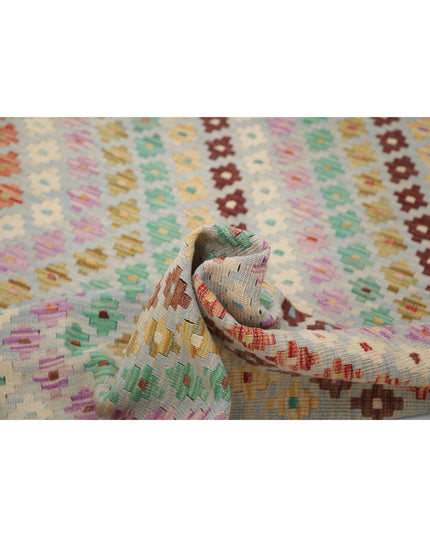 Maimana Kilim 4' 9" X 6' 5" Hand Knotted Wool Kilim 4' 9" X 6' 5" (145 X 196) / Multi / Wool