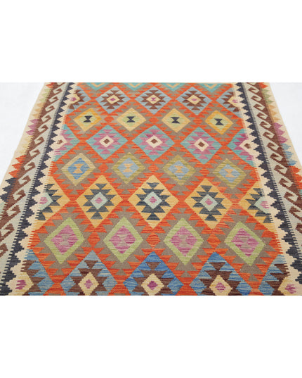 Maimana Kilim 5' 1" X 6' 9" Hand Knotted Wool Kilim 5' 1" X 6' 9" (155 X 206) / Multi / Wool
