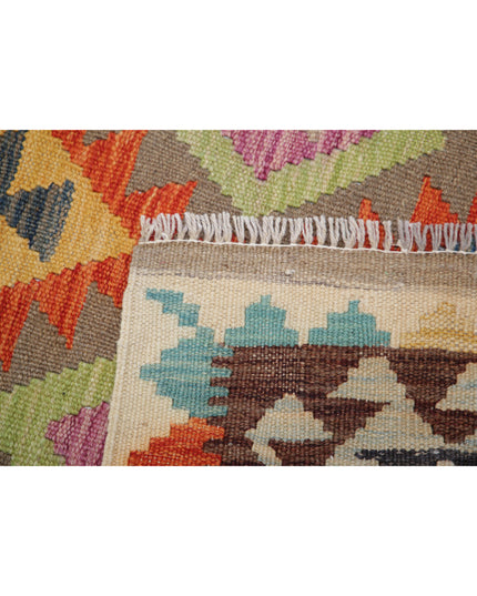 Maimana Kilim 5' 1" X 6' 9" Hand Knotted Wool Kilim 5' 1" X 6' 9" (155 X 206) / Multi / Wool