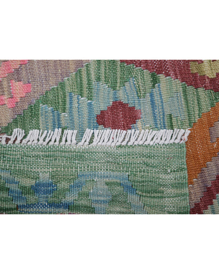 Maimana Kilim 4' 11" X 6' 4" Hand Knotted Wool Kilim 4' 11" X 6' 4" (150 X 193) / Multi / Wool