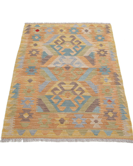 Maimana Kilim 2' 8" X 3' 11" Hand Knotted Wool Kilim 2' 8" X 3' 11" (81 X 119) / Multi / Wool