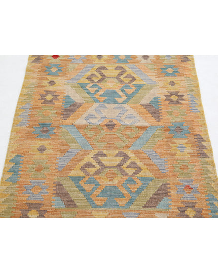 Maimana Kilim 2' 8" X 3' 11" Hand Knotted Wool Kilim 2' 8" X 3' 11" (81 X 119) / Multi / Wool
