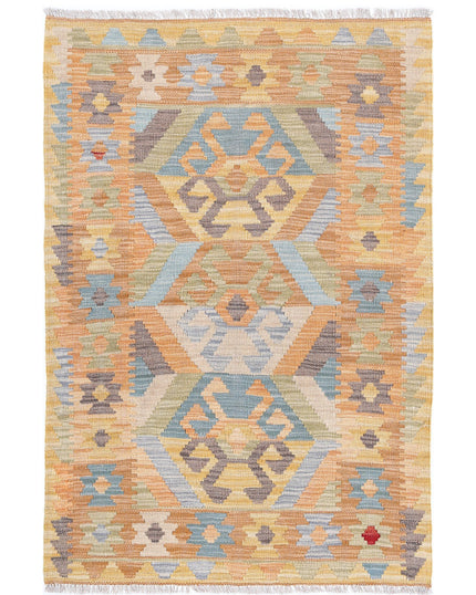 Maimana Kilim 2' 8" X 3' 11" Hand Knotted Wool Kilim 2' 8" X 3' 11" (81 X 119) / Multi / Wool