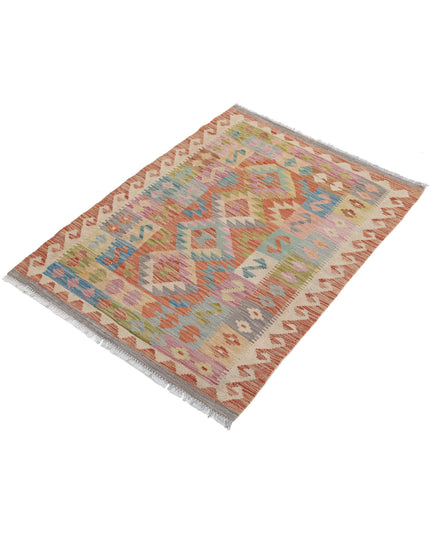 Maimana Kilim 2' 8" X 3' 7" Hand Knotted Wool Kilim 2' 8" X 3' 7" (81 X 109) / Multi / Wool