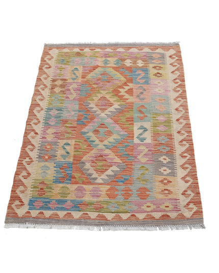 Maimana Kilim 2' 8" X 3' 7" Hand Knotted Wool Kilim 2' 8" X 3' 7" (81 X 109) / Multi / Wool