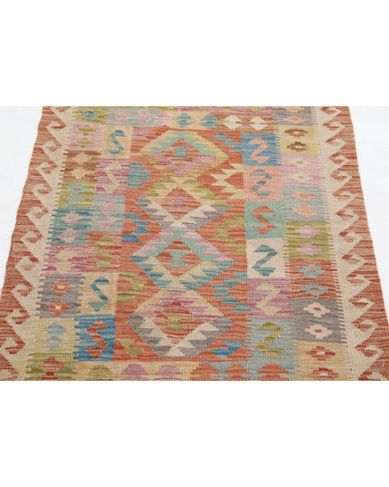 Maimana Kilim 2' 8" X 3' 7" Hand Knotted Wool Kilim 2' 8" X 3' 7" (81 X 109) / Multi / Wool