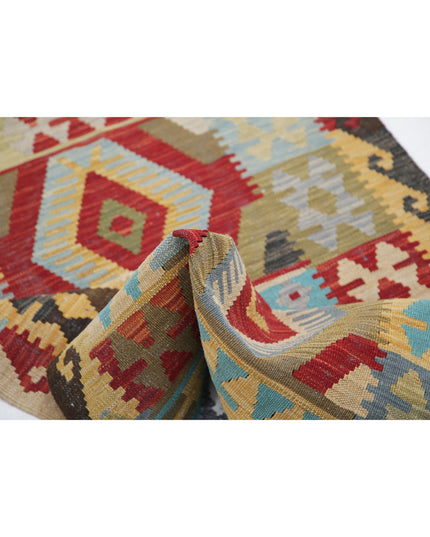 Maimana Kilim 2' 8" X 4' 2" Hand Knotted Wool Kilim 2' 8" X 4' 2" (81 X 127) / Multi / Wool
