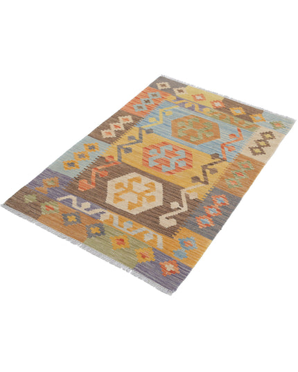 Maimana Kilim 2' 8" X 4' 1" Hand Knotted Wool Kilim 2' 8" X 4' 1" (81 X 124) / Multi / Wool