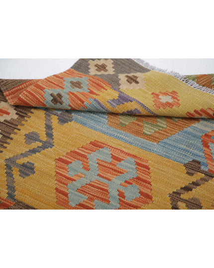 Maimana Kilim 2' 8" X 4' 1" Hand Knotted Wool Kilim 2' 8" X 4' 1" (81 X 124) / Multi / Wool