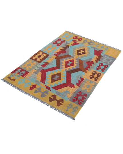 Maimana Kilim 2' 8" X 4' 0" Hand Knotted Wool Kilim 2' 8" X 4' 0" (81 X 122) / Multi / Wool