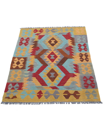 Maimana Kilim 2' 8" X 4' 0" Hand Knotted Wool Kilim 2' 8" X 4' 0" (81 X 122) / Multi / Wool