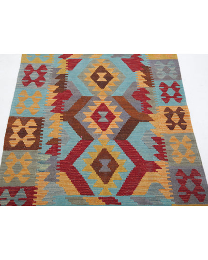 Maimana Kilim 2' 8" X 4' 0" Hand Knotted Wool Kilim 2' 8" X 4' 0" (81 X 122) / Multi / Wool