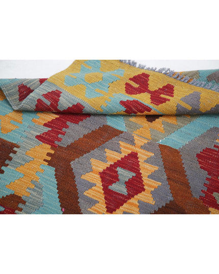 Maimana Kilim 2' 8" X 4' 0" Hand Knotted Wool Kilim 2' 8" X 4' 0" (81 X 122) / Multi / Wool