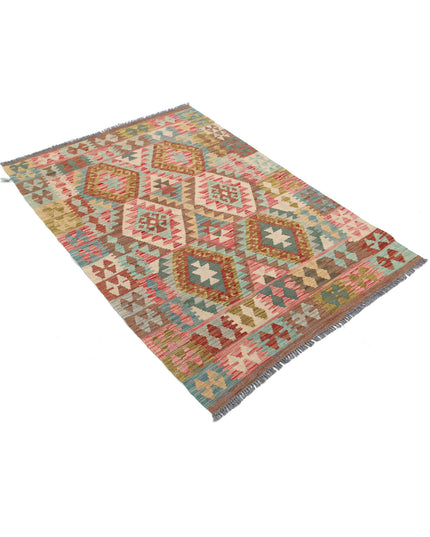 Maimana Kilim 3' 3" X 4' 9" Hand Knotted Wool Kilim 3' 3" X 4' 9" (99 X 145) / Multi / Wool