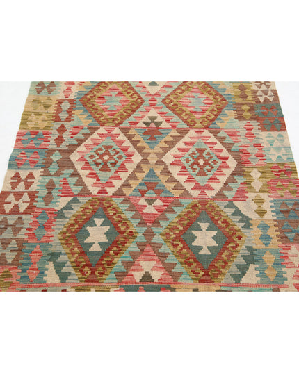 Maimana Kilim 3' 3" X 4' 9" Hand Knotted Wool Kilim 3' 3" X 4' 9" (99 X 145) / Multi / Wool