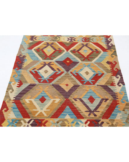 Maimana Kilim 3' 2" X 5' 2" Hand Knotted Wool Kilim 3' 2" X 5' 2" (97 X 158) / Multi / Wool